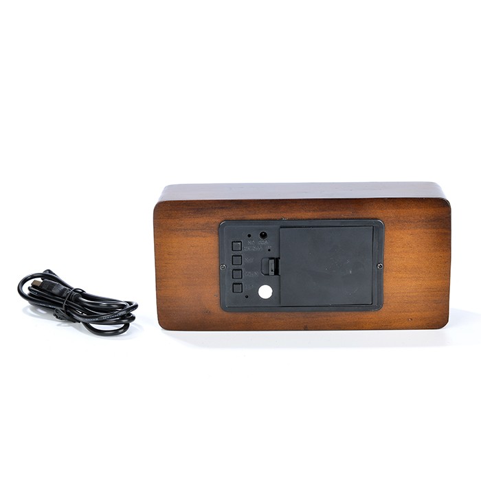 New Digital LED Bamboo Clock With Temperature