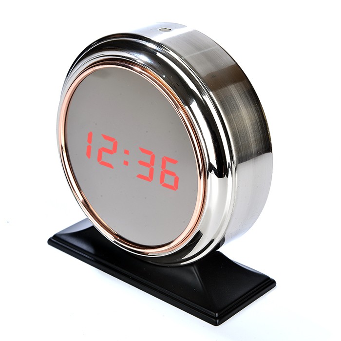 Small LED Alarm Clock Desk LED Clock Voice Wake Up