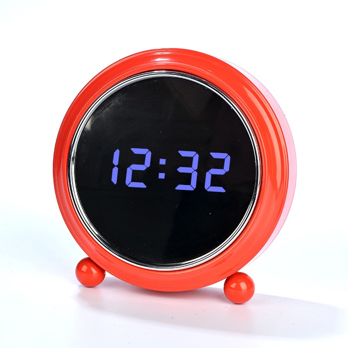 Reloj despertador LED redondo encantador para niños brillantemente
