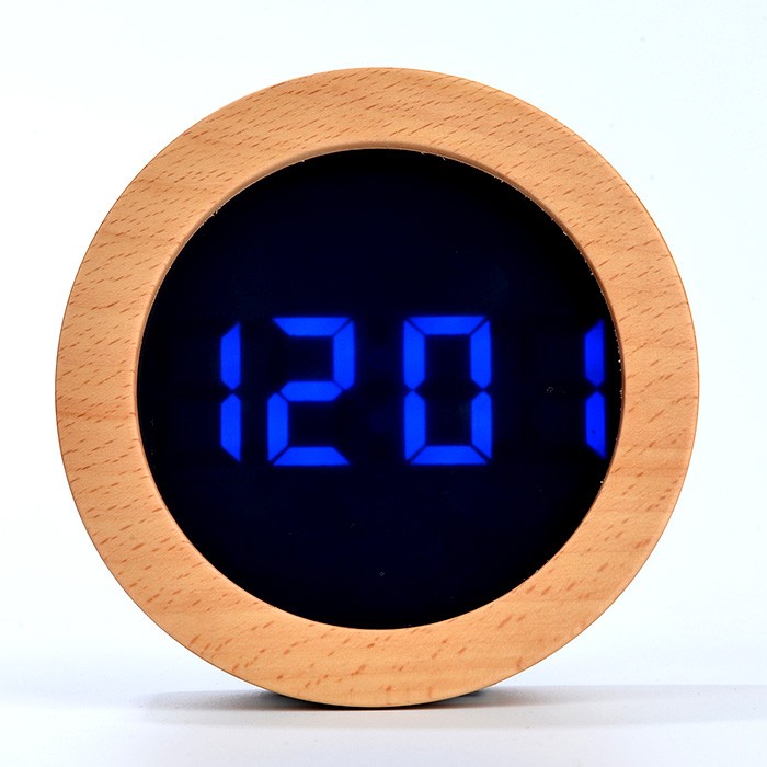 Китай Мини-деревянный светодиодный будильник Светодиодные настольные часы, производитель