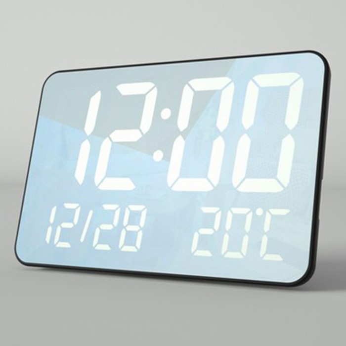 Китай Новые цифровые светодиодные настольные часы, температурный будильник, голосовое пробуждение, производитель