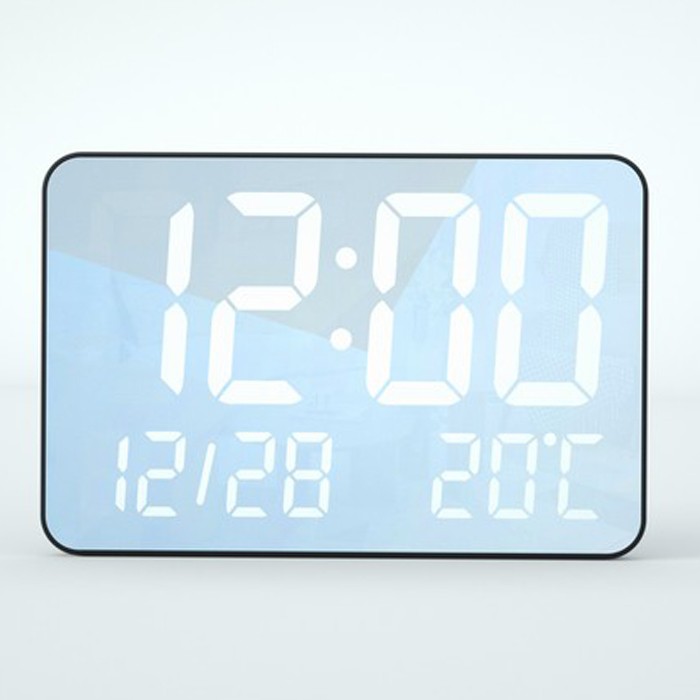 New Digital LED Table Clock Temperature Alarm Voice Wake Up