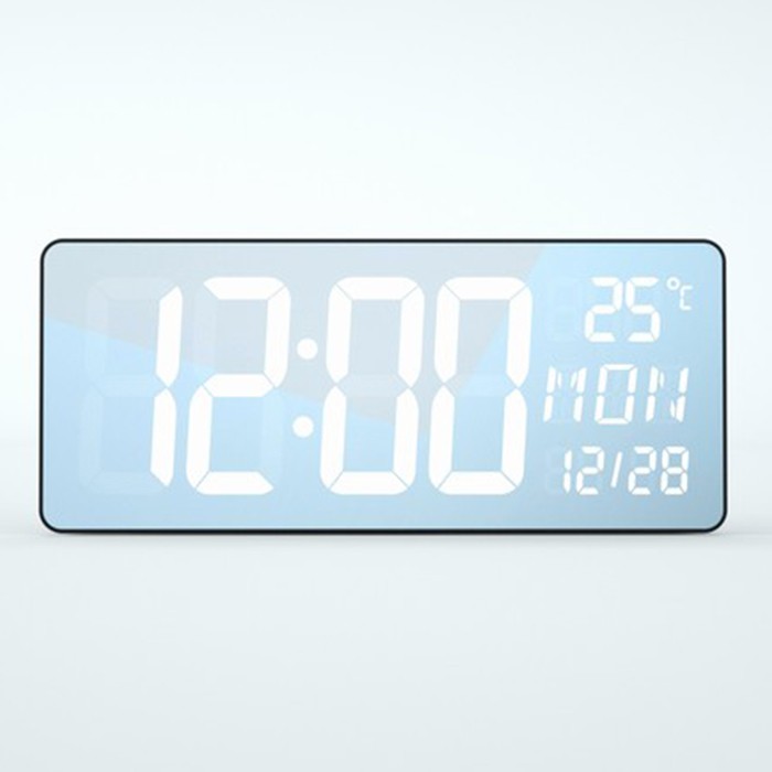 Large LED Alarm Table Clock LED Wall Clock Voice Wake Up