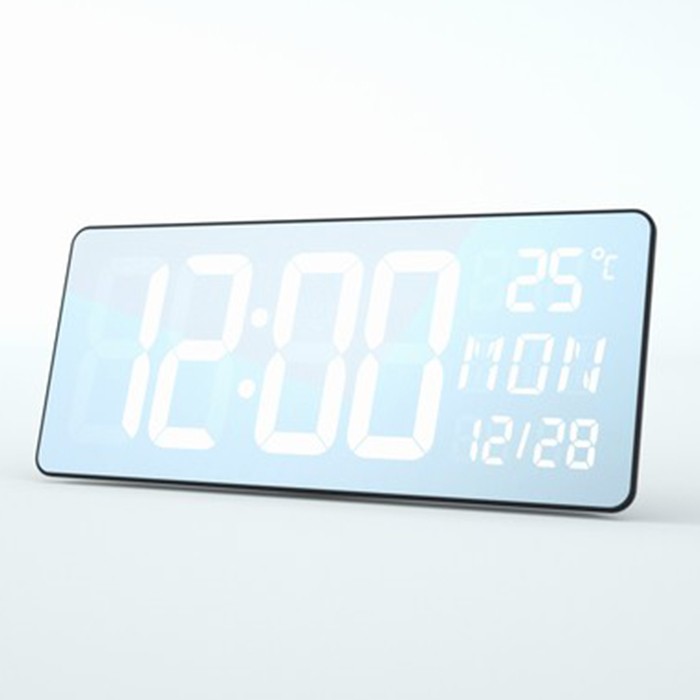 Large LED Alarm Table Clock LED Wall Clock Voice Wake Up