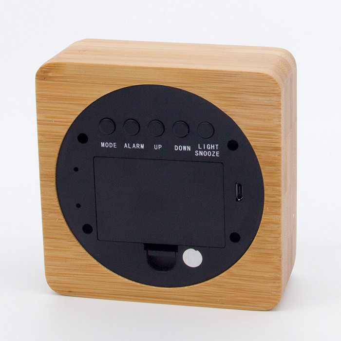 Китай Завод часов оптовый бамбуковый светодиодный будильник цифровые настольные часы, производитель