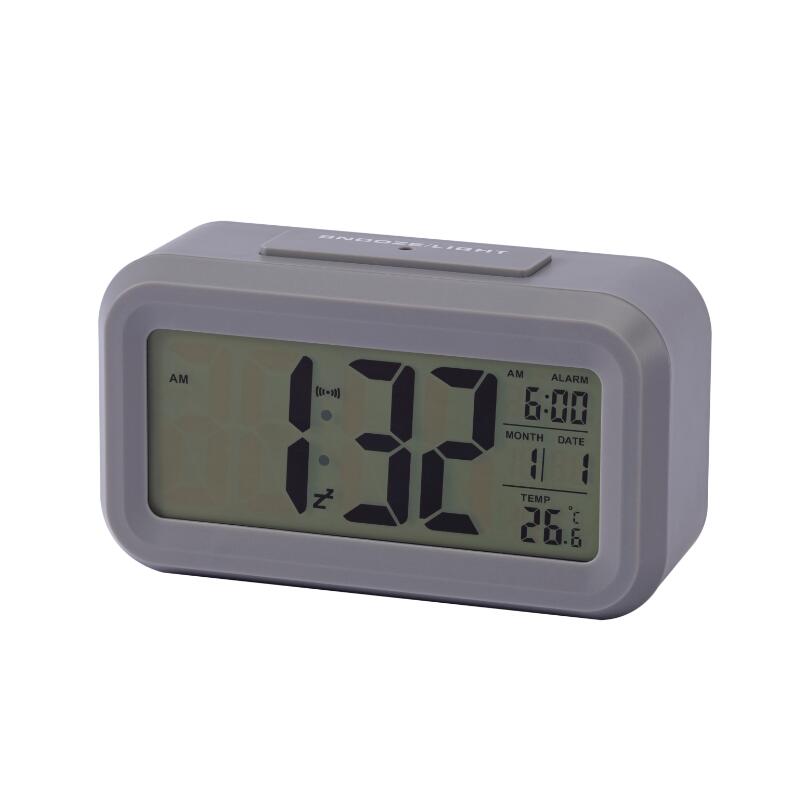 fabricante de relojes Pantalla digital LCD Reloj de mesa de alarma con luz de fondo