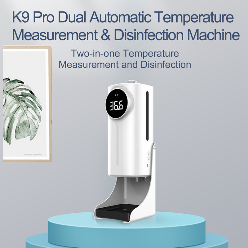 China fabriekslevering intelligente desinfectie automatische sensor lichaamstemperatuur meten stem uitzending;