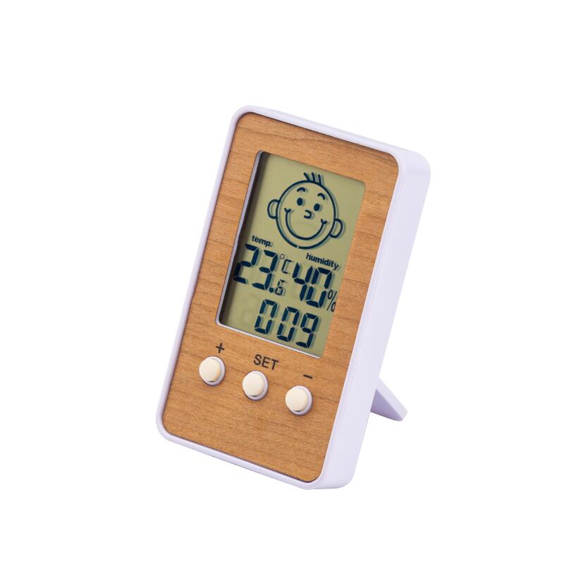 China factory lcd hygrometer thermometer digital hygrothermograph with alarm clock
