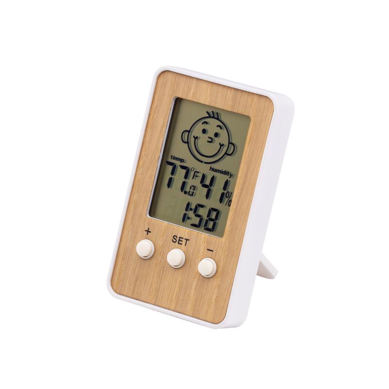China factory lcd hygrometer thermometer digital hygrothermograph with alarm clock