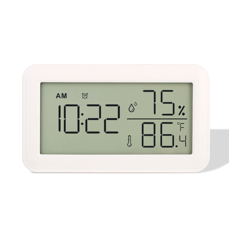 Nuevo despertador LCD vendedor caliente de Amazon de la fábrica de China con temperatura y humedad