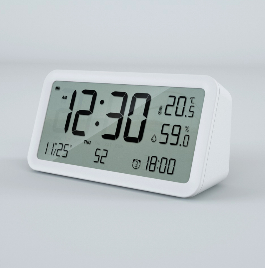 中国工場卸売温度の大きなデジタル 液晶 目覚まし時計
