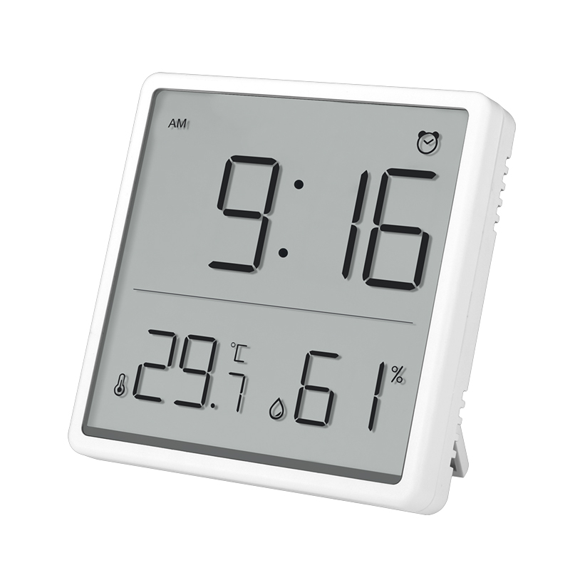 Nuevo despertador LCD vendedor caliente de Amazon con temperatura y humedad