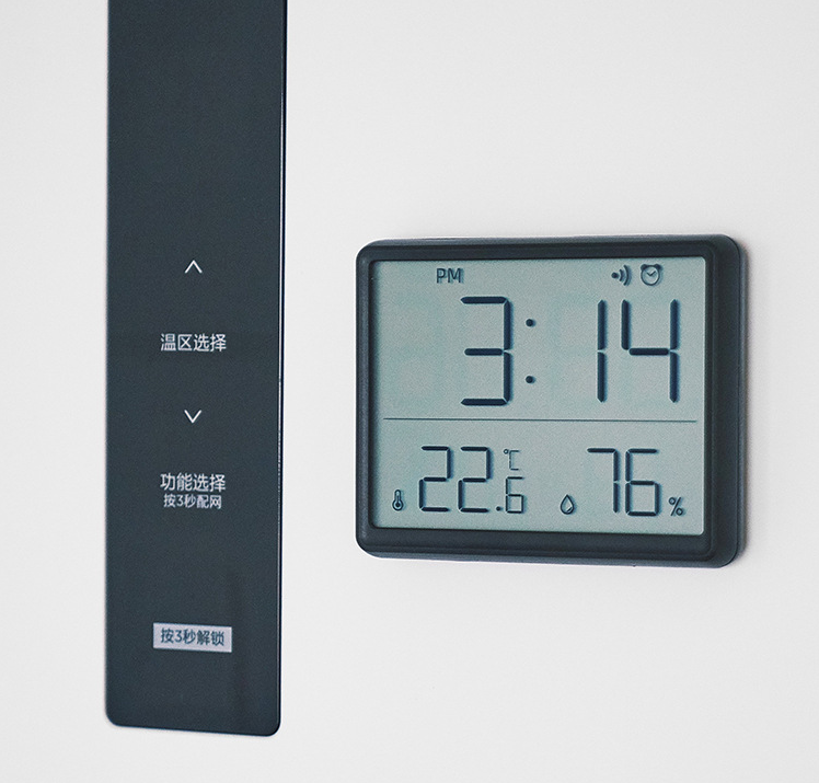 China clock factory lcd alarm clock with temperature and humidity sensor