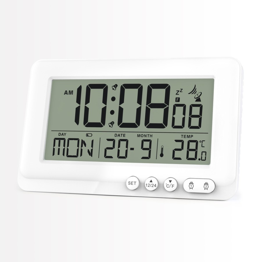 Reloj de suministro de fábrica lcd reloj controlado por radio con retroiluminación