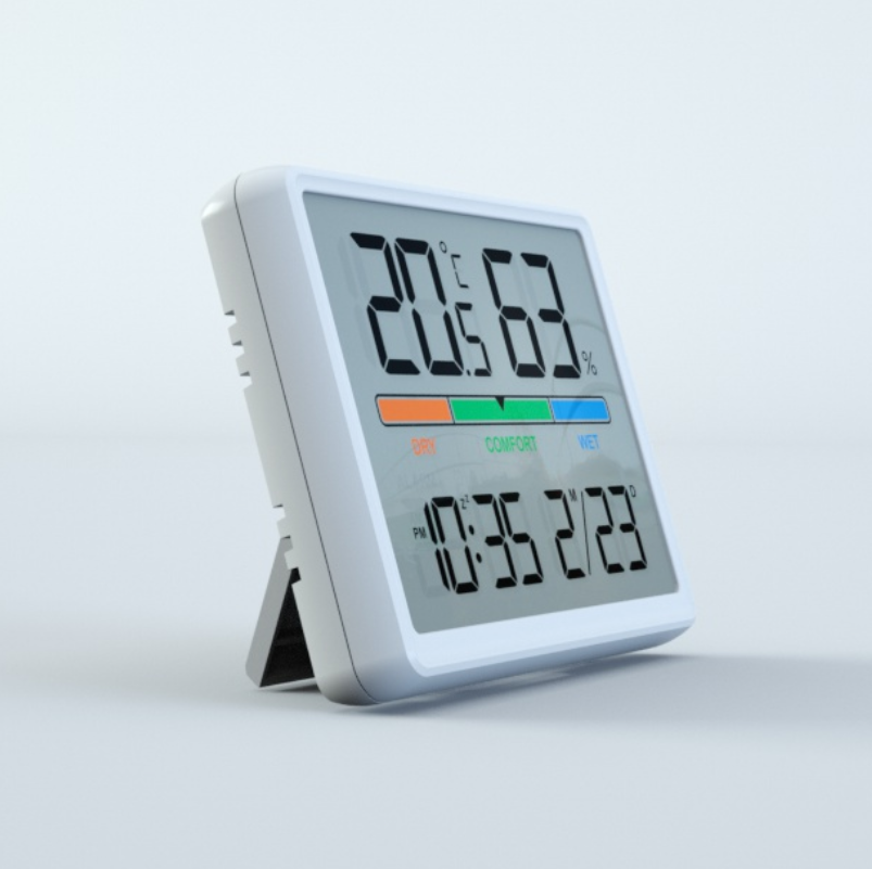 Китай ЖК-гигротермограф ЖК-цифровой будильник с цветовой индикацией температуры и влажности, производитель