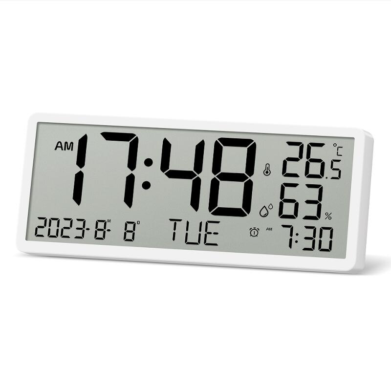 Digital Wall Clock with Jumbo Numbers, Temperature and humidity