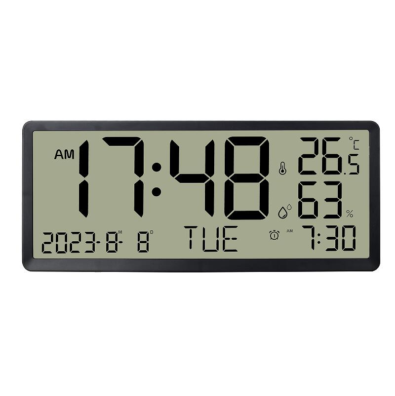 Digital Wall Clock with Jumbo Numbers, Temperature and humidity