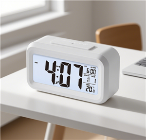 백라이트가있는 시계 제조업체 LCD 디지털 디스플레이 알람 테이블 시계