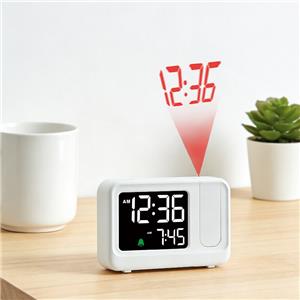China factory supply New LCD VA screem projection alarm clock LCD digital clock touch backlight