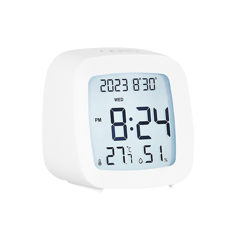 New LCD alarm clock with temperature and humidity touch backlight table alarm clock