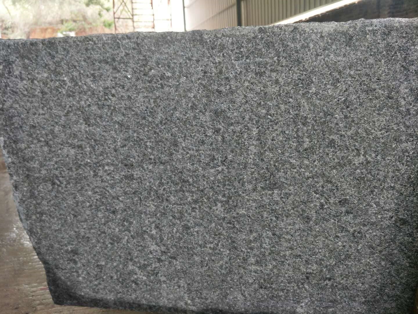 Flamed And Waterjeted Angola Black Granite Wall Tile
