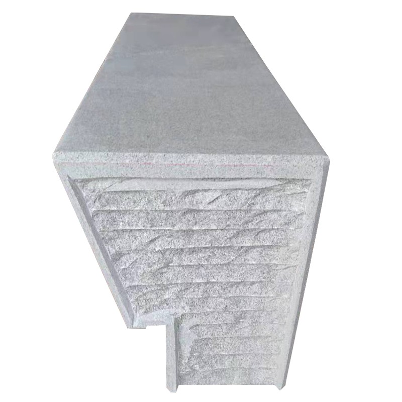Custom Light Grey Granite Landscape Stone Bench
