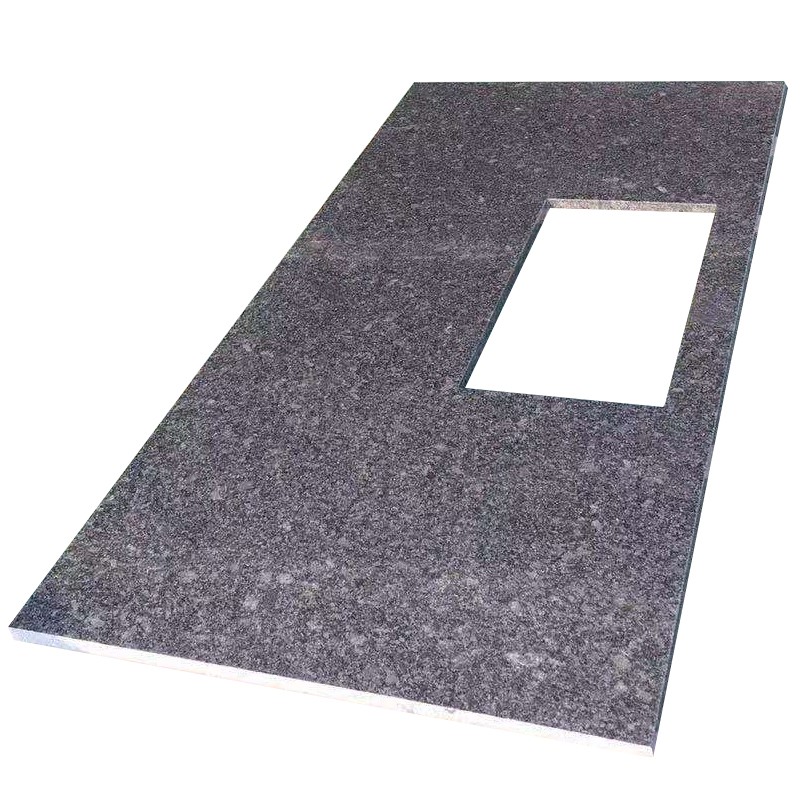 Stahlgrau Granit Küchenarbeitsplatten und Waschtische