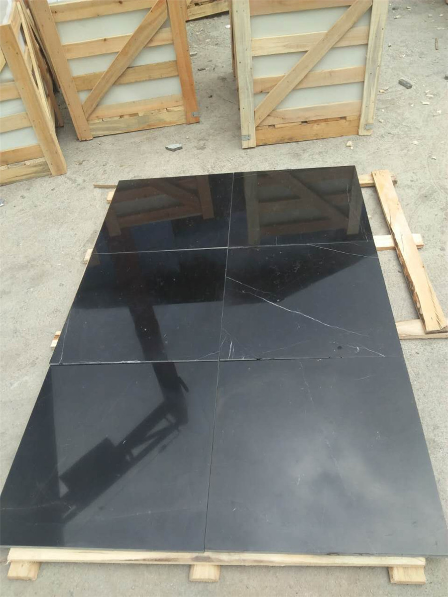 black marble floor