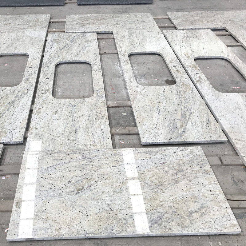 Benutzerdefinierte River White Granite Küchenarbeitsplatten
