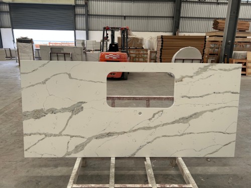 calacatta quartz vanity top