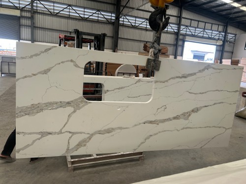 calacatta quartz vanity top