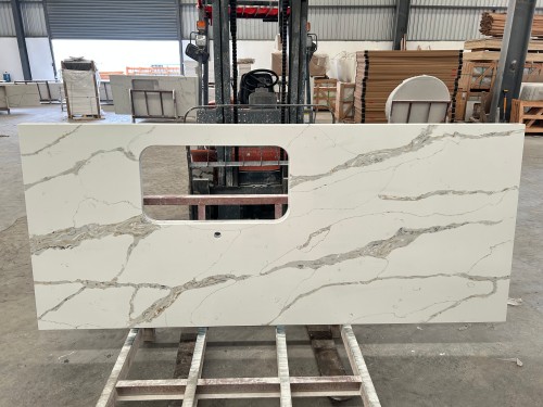 calacatta quartz vanity top