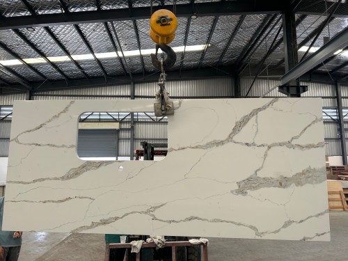 calacatta quartz vanity top