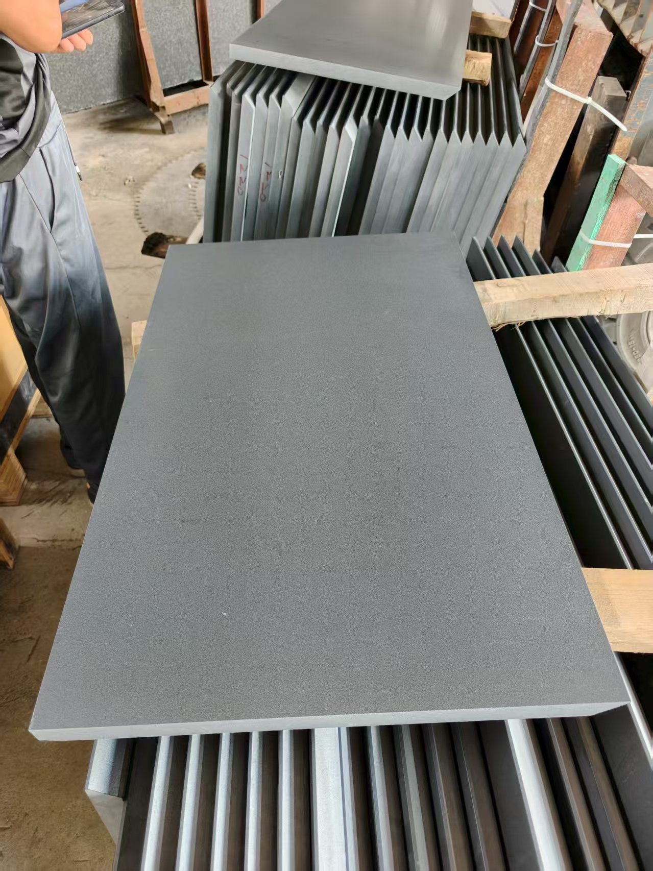 black-basalt fountain