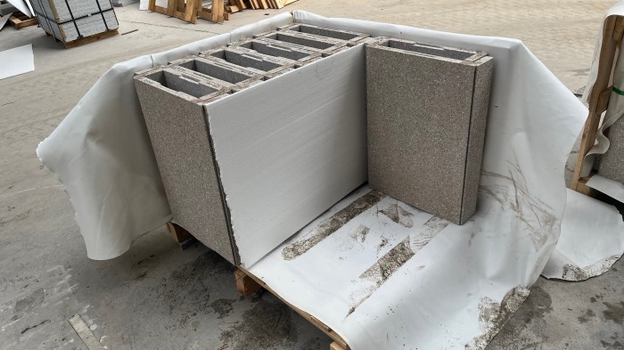 pink granite cladding