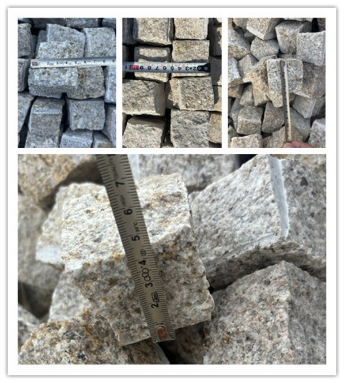 Yellow Granite G682 Split Cubestone Cobblestone