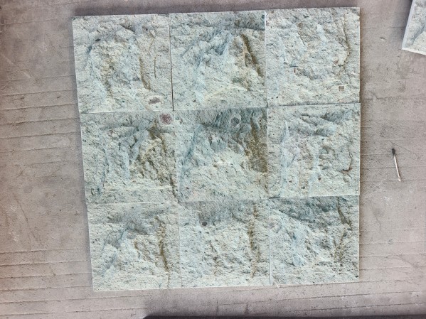 Green Rockface Limestone Size 200x200x20mm
