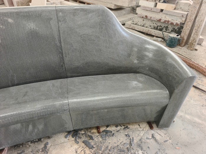 Virginia Mist Granite black granite garden bench