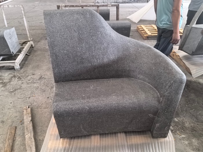 Virginia Mist Granite black granite garden bench