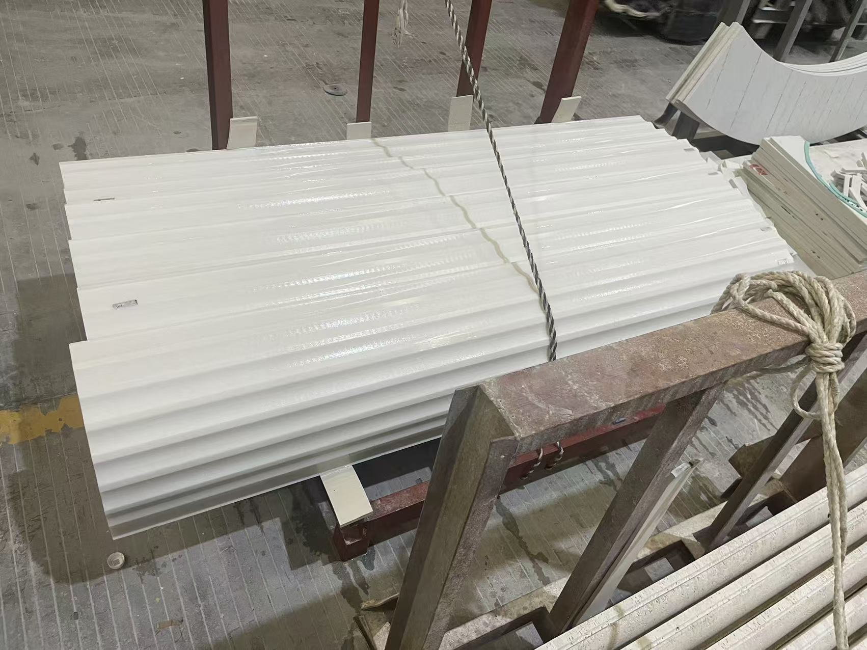 White Fluted Roman Columns | Premium Marble Pillars for Villa Construction & Architecture