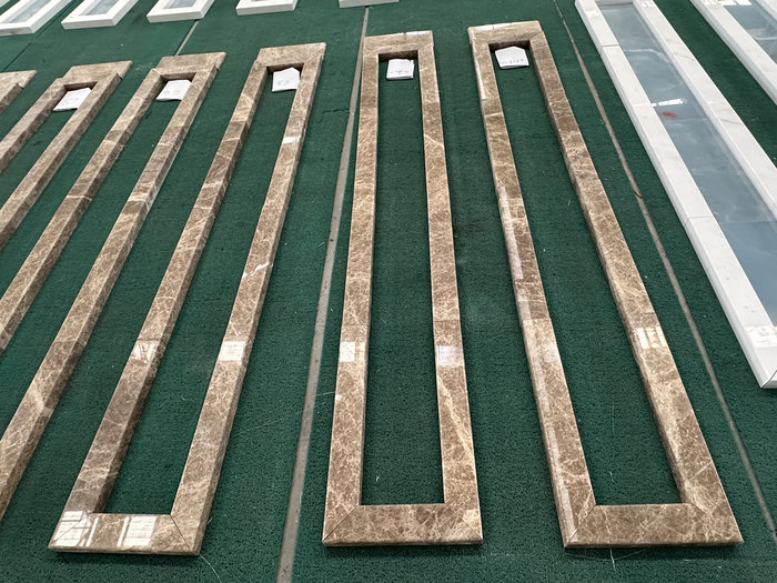 Emperador Light Marble Trim | Natural Stone Window & Door Fabrication for High-End Projects