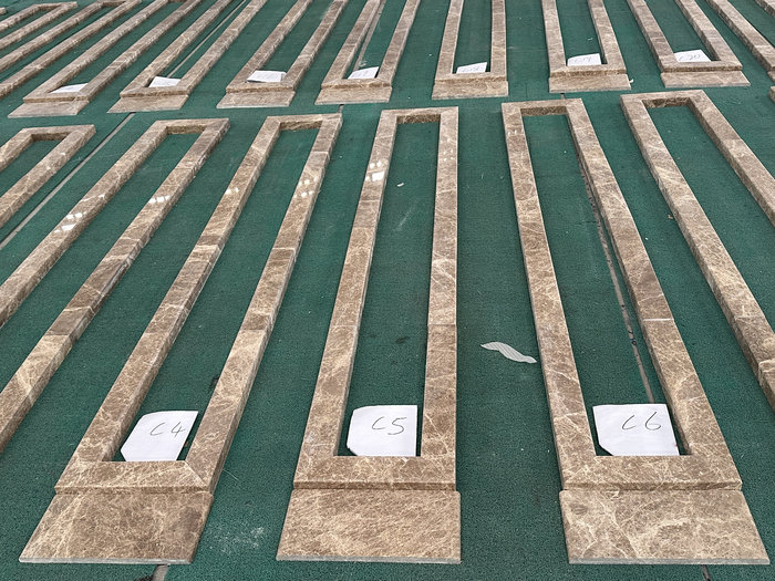 Emperador Light Marble Trim | Natural Stone Window & Door Fabrication for High-End Projects