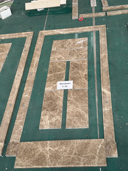 Emperador Light Marble Door Frames | Custom-Cut Natural Stone for Villa Construction Emperador Light Marble Door Frames | Custom-Cut Natural Stone for Villa Construction