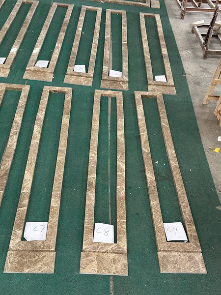 Emperador Light Marble Door Frames | Custom-Cut Natural Stone for Villa Construction Emperador Light Marble Door Frames | Custom-Cut Natural Stone for Villa Construction