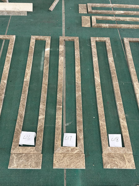 Emperador Light Marble Door Frames | Custom-Cut Natural Stone for Villa Construction Emperador Light Marble Door Frames | Custom-Cut Natural Stone for Villa Construction