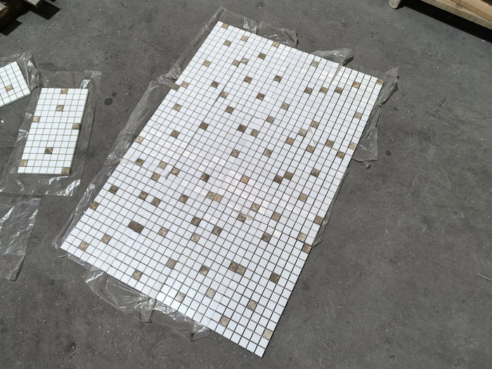 Premium Thassos & Emperador Light Marble Mosaic Tiles for High-End Projects Premium Thassos & Emperador Light Marble Mosaic Tiles for High-End Projects