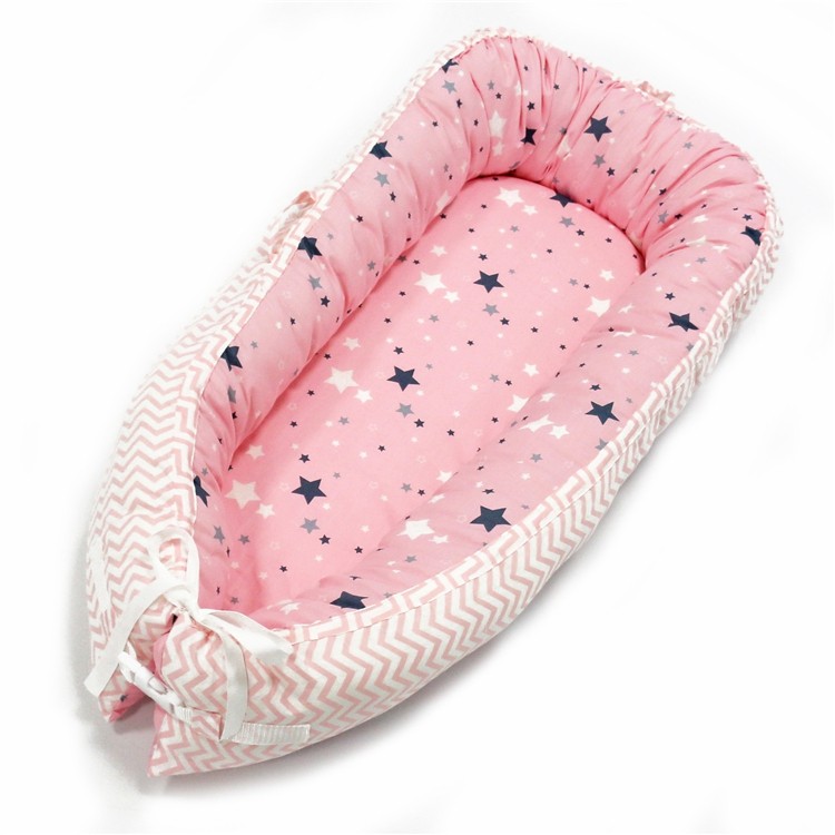 Cama de bebé portátil de viaje de tumbona para dormir de algodón suave 100%