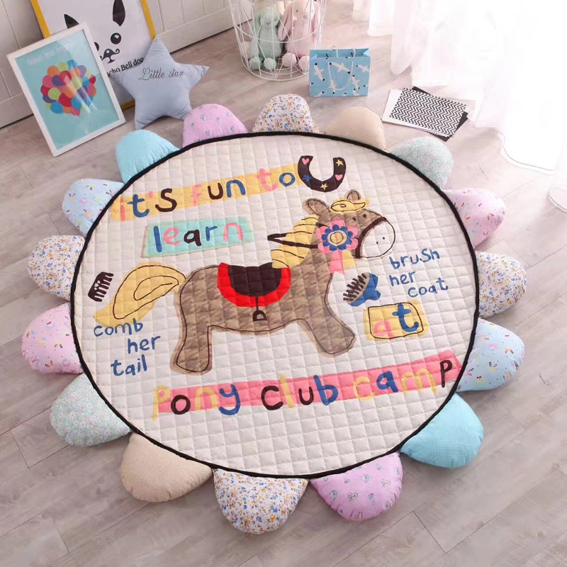 Korean Floral Padded Quilting Play Mats For Children