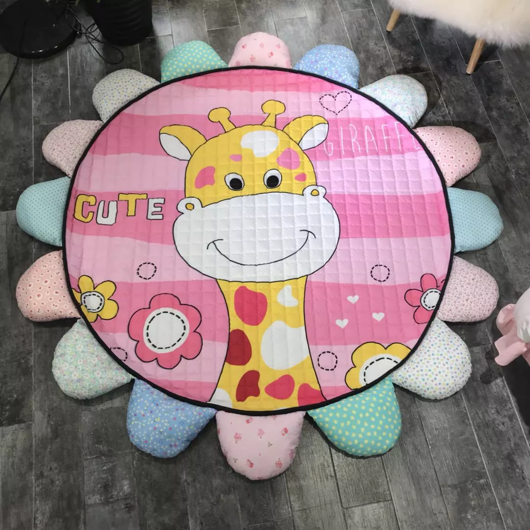 Korean Floral Padded Quilting Play Mats For Children