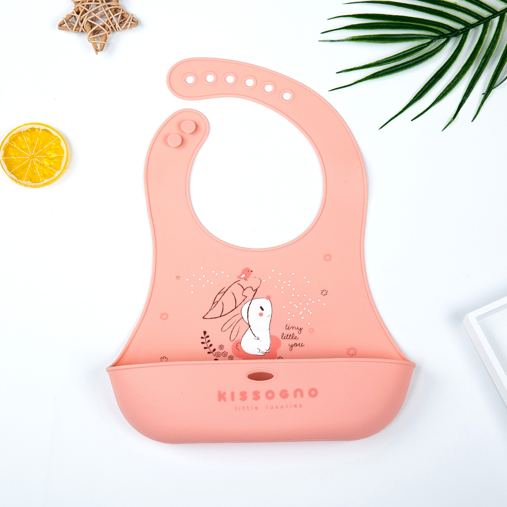 Bavoirs en silicone pour bébés et tout-petits sans BPA imperméables doux durables réglables